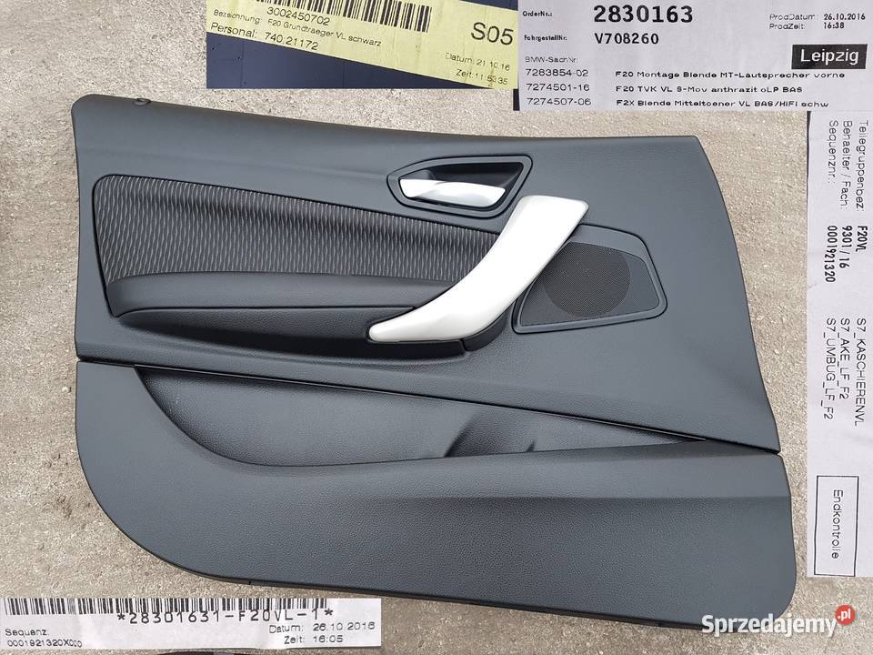 BMW 1 120 F20 LIFT boczek boczki tapicerka drzwi osobowe Legnica sprzedam