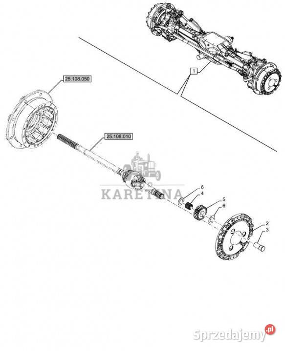 Holland T6070 Przekładnia planetar 1625t Rolnictwo Jastrzębniki