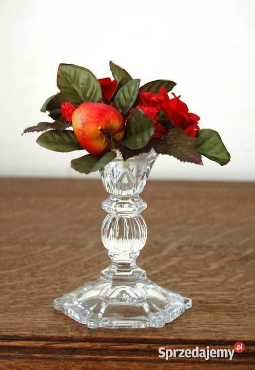 Stroik do świecznika świecy jabłko róże kwiaty