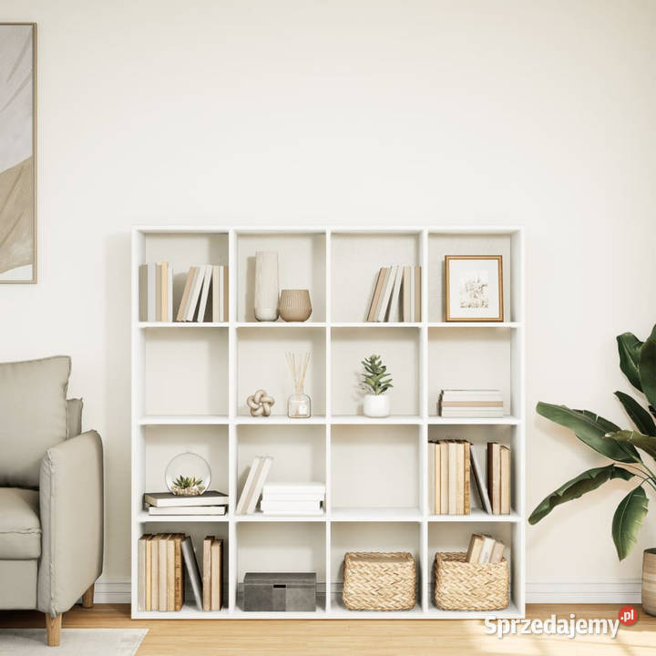 Regał biały 1375x29x1375 materiał drewnopochodny Warszawa