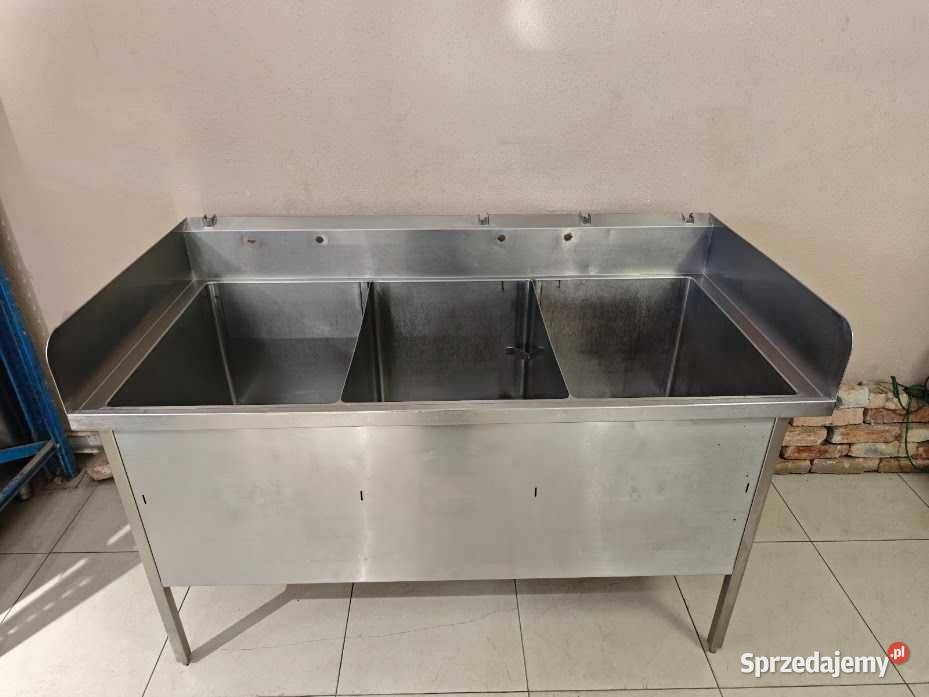 Zlew gastronomiczny 3komorowy 160x80x85 Góra