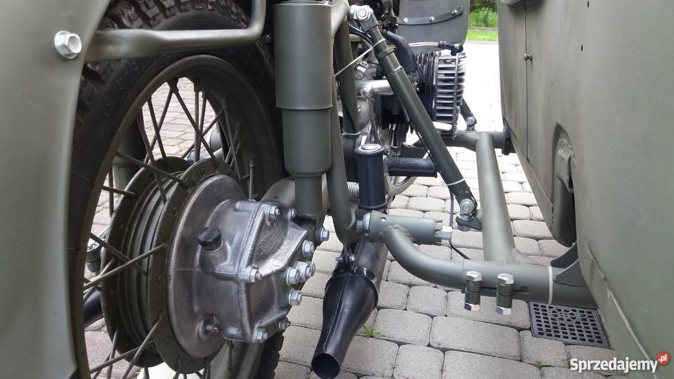 K750 z wózkiem bocznym 1962rM72Ural Dniepr Leżajsk