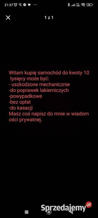 SKUP samochodów w każdym stanie Krotoszyn