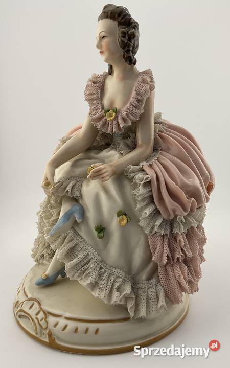 Figurka ERNST BOHNE porcelana koronka DRESDEN Antyki, Sztuka, Kolekcje sprzedam