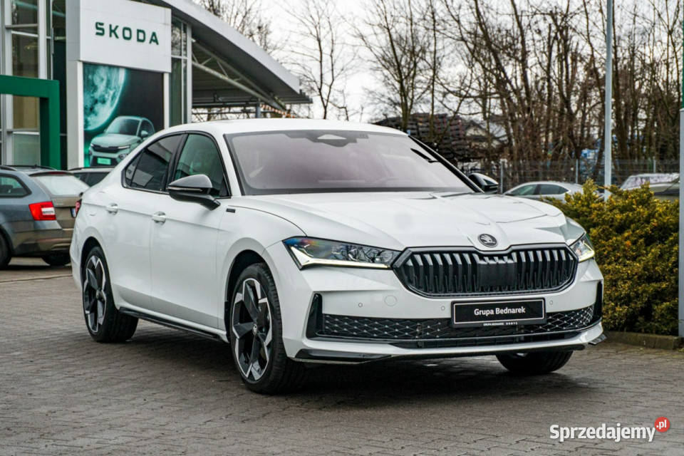 koda Superb Sportline 20 TSI 204 DSG IV 2023 wspomaganie kierownicy łódzkie Łódź