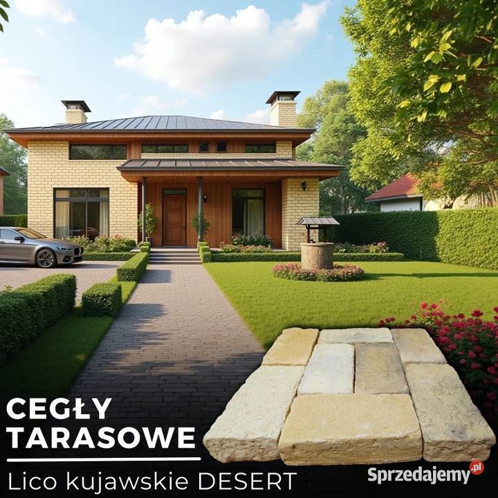 Cegła tarasowa pełna Lico Kujawskie Desert Dom i Ogród