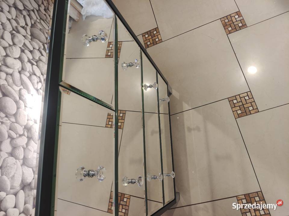 Komoda czarna Glamour lustrzana małopolskie Nowy Sącz