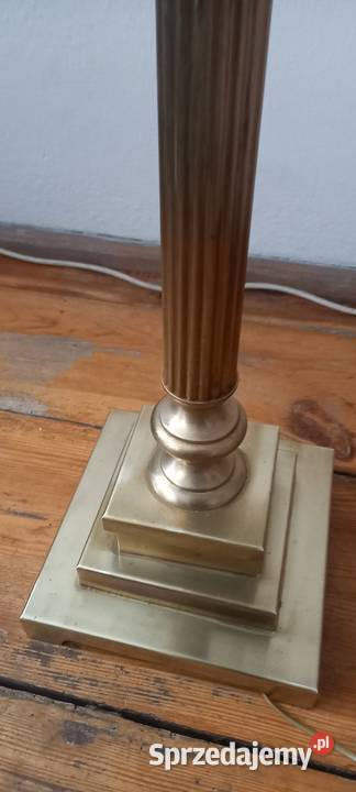 Piękna mosiężna lampa podłogowa witraż w stylu