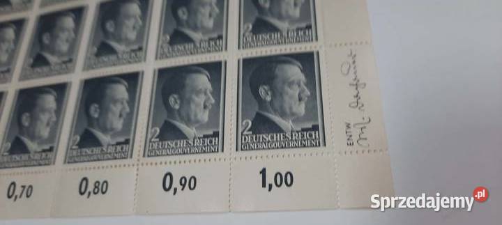 znaczki 1941 Portret Hitlera GG Fi 71 CZĘŚĆ Warszawa