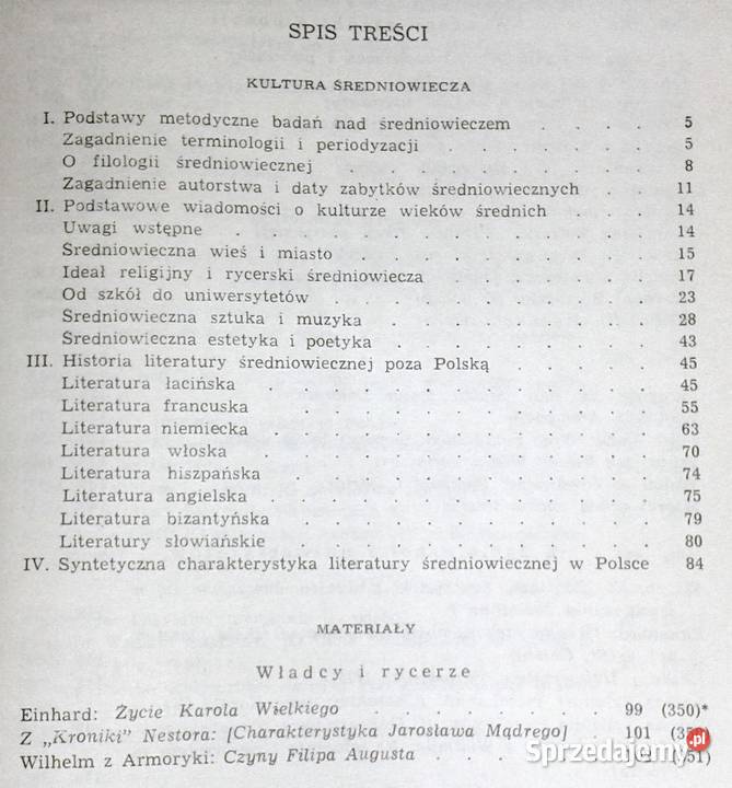 Średniowiecze Jerzy Starnawski Rok wydania 1989 Chełm
