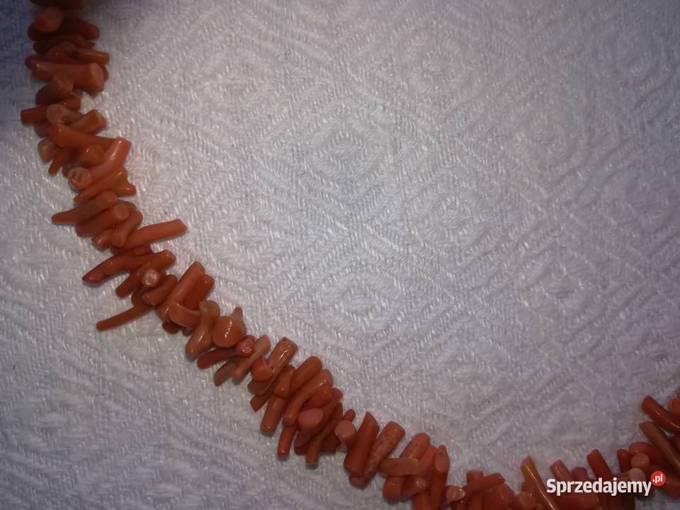 naturalne korale gałązki naszyjnik prawdziwy Gdańsk