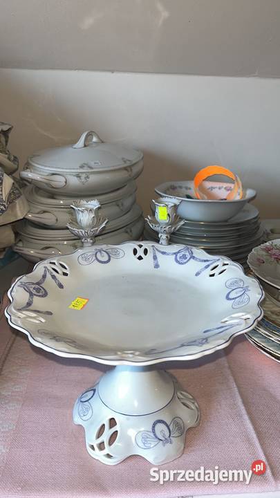 Patera na nodze z girlandą niebieską Piękna sprzedam