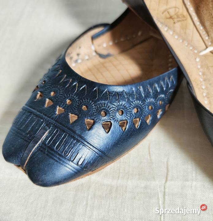 Czarne skórzane buty balerinki 38 skóra orient Szczecin