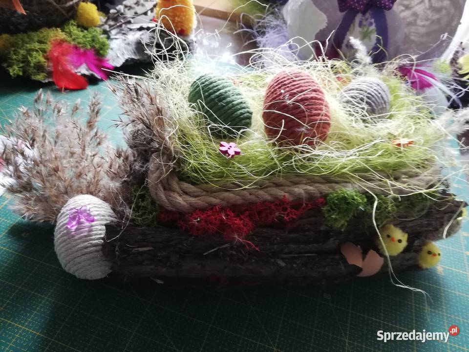 Wielkanoc pisanki kurczaczki w koszyczku Dekoracje i ozdoby małopolskie Kraków