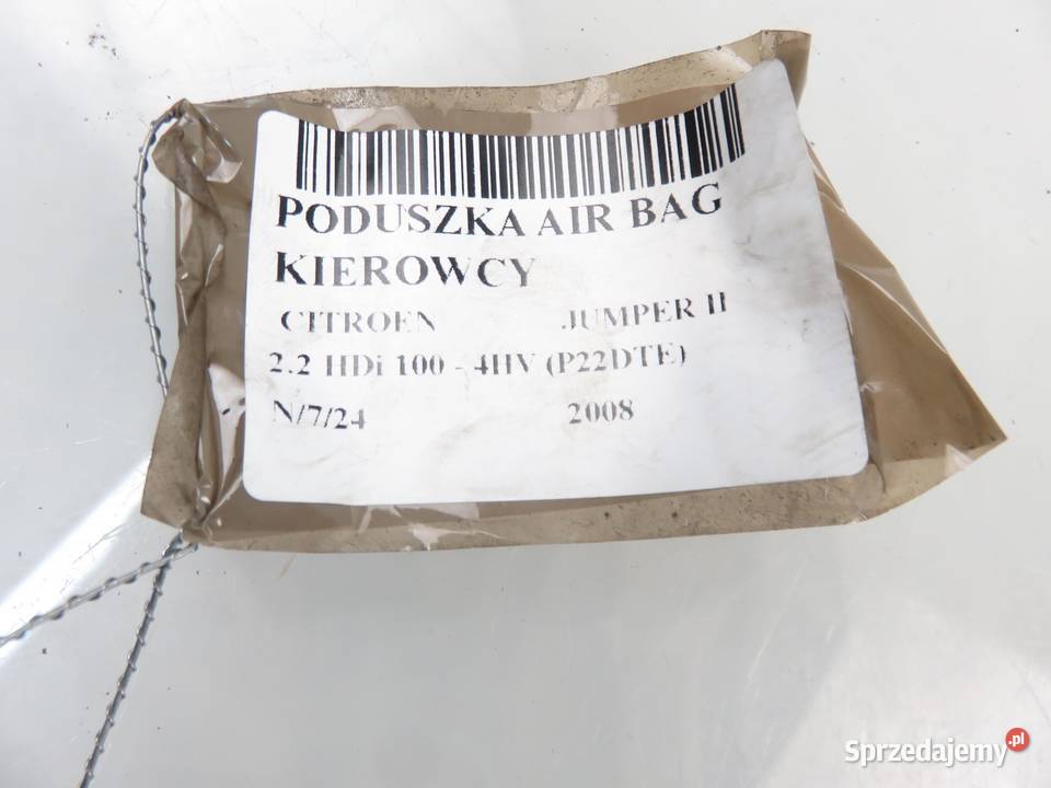 PODUSZKA KIEROWCY CITROEN JUMPER II 07354697740 Części samochodowe