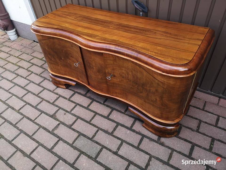 Komoda Niska ARTDECO Orzech RTV 135 Stara Antyk wielkopolskie Swarzędz