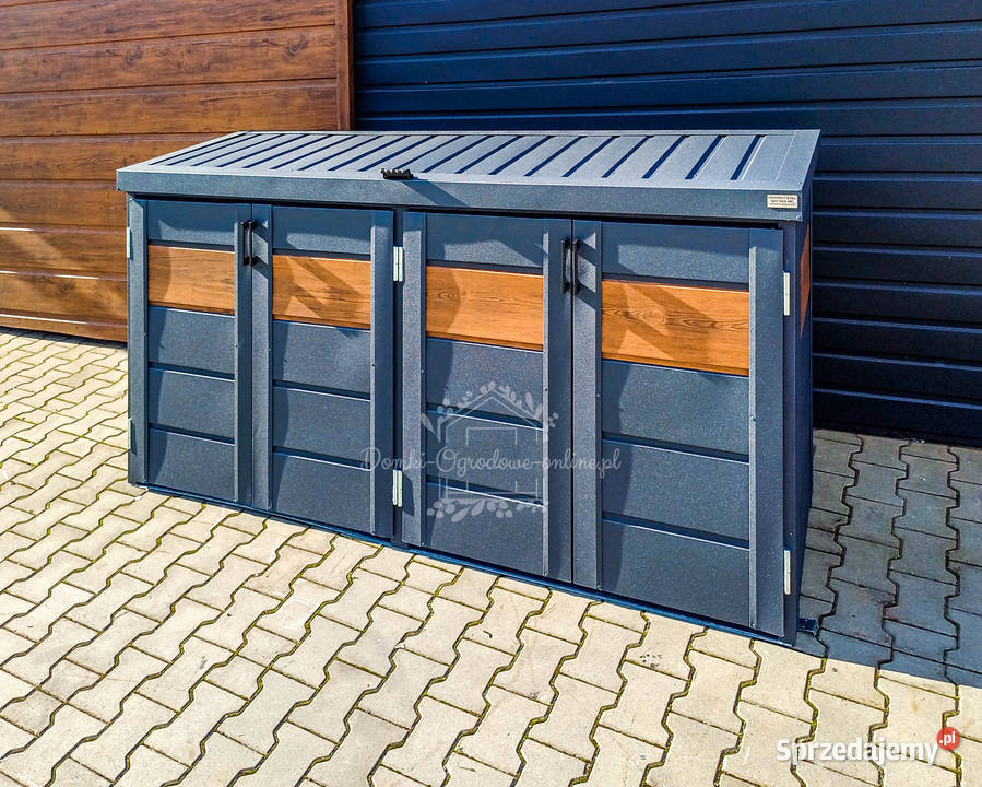 Zabudowa koszy na śmieci wiata śmietnikowa