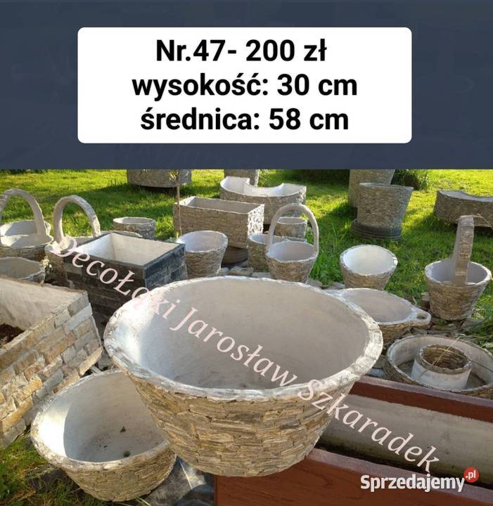 47 Donica duży dzwon z kamienia naturalnego
