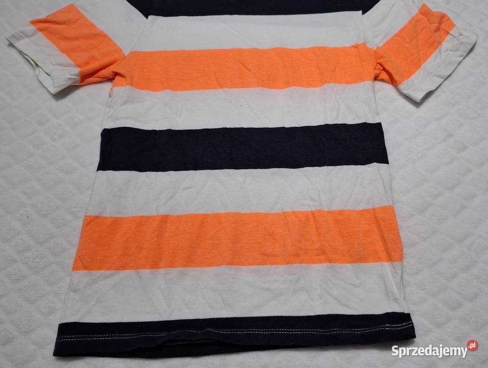 Koszulka krótki rękaw Tshirt chłopięca pasy CA Czeladź