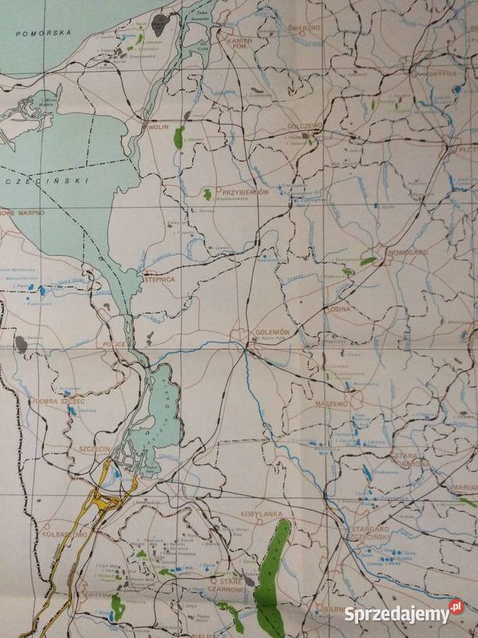 195 Mapa Wód Wędkarskich wojSzczecińskiego Szczecin sprzedam