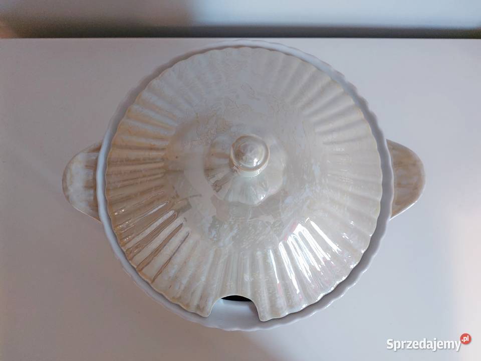 waza Chodzież porcelana perłowa beżowa waza do Antyki, Sztuka, Kolekcje