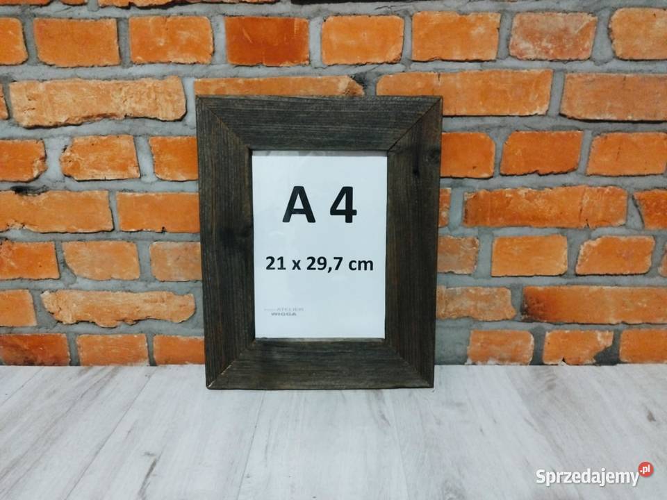 Ramka A4 Rustykalna Stare Drewno Prudnik