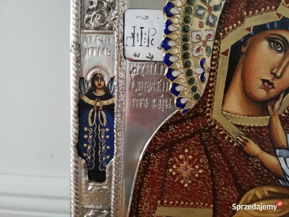 Piękna ikona Matka Boska Błogosławiona Łódź sprzedam