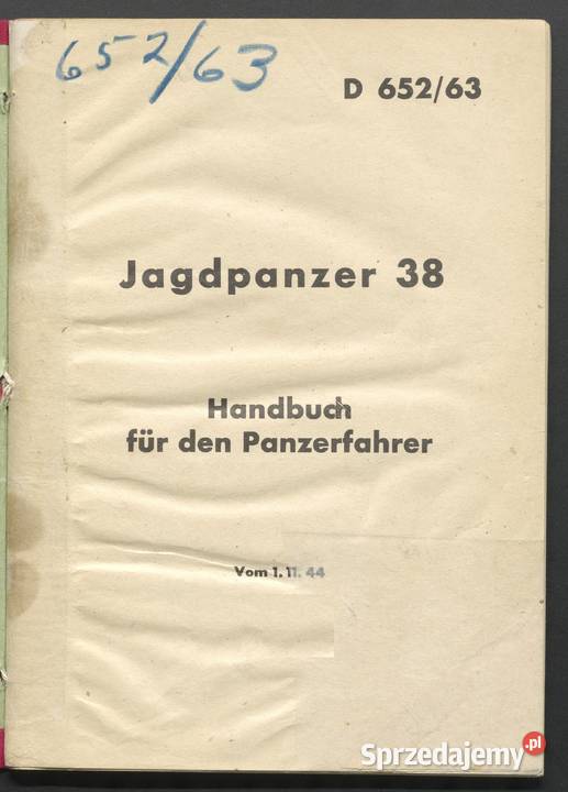 Jagdpanzer 38 Handbuch fr den Panzerfahrer Lębork