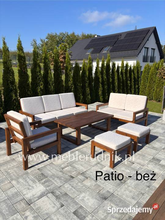 Meble ogrodowe tarasowe drewniane patio promocja Zestawy mebli ogrodowych Kraków