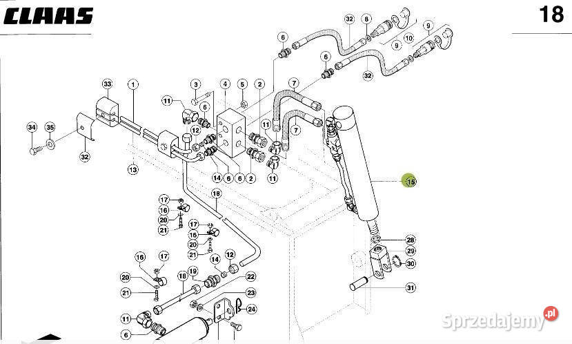 Claas RU600 czubek oddzielacza 0009922773 Pozostałe