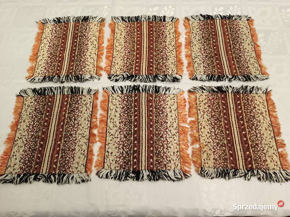 Serwetki 6 sztuk Cepelia PRL Łąki Kozielskie