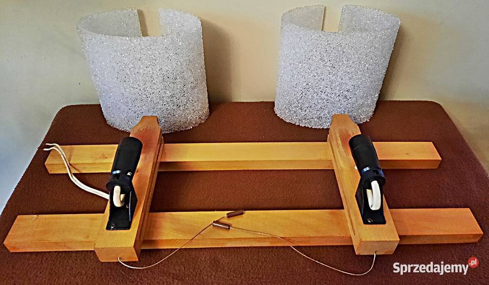 Kinkiet 2 x E 14 typ 12 Polam Piła z lat PRL Pozostałe Ostrów Wielkopolski