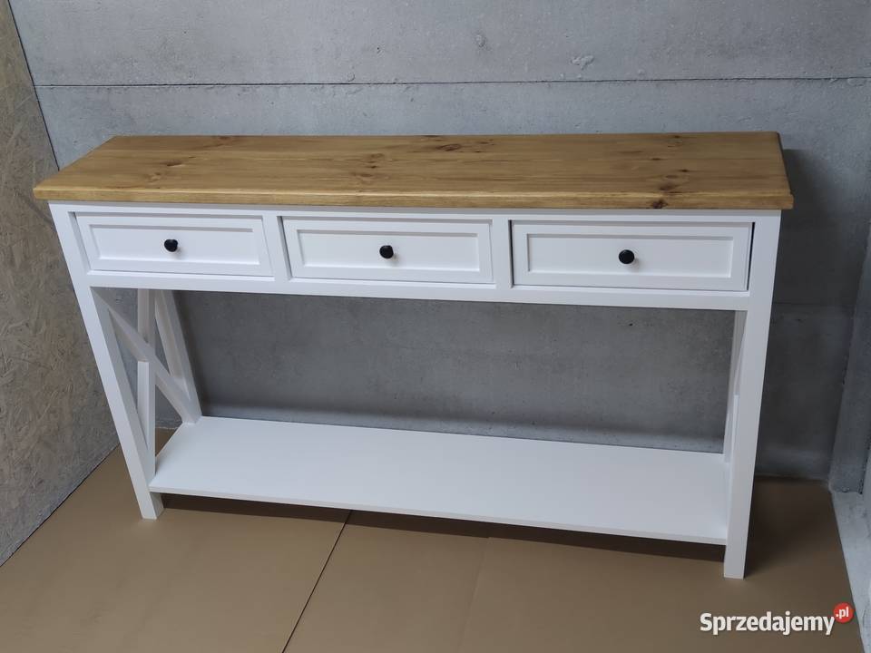 Konsola drewniana prowansalska 90cm łódzkie Zduńska Wola sprzedam