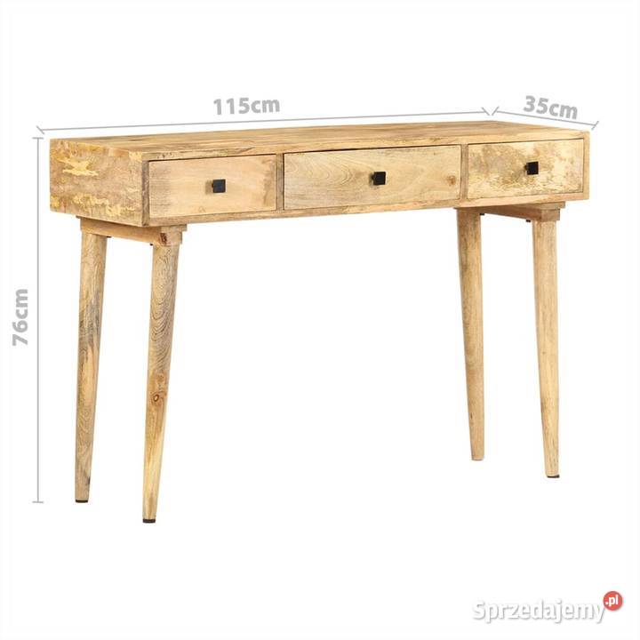vidaXL Stolik konsola 115x35x76 lite drewno Warszawa