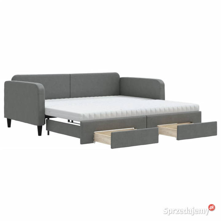 Sofa rozsuwana z szufladami ciemnoszara 100x200 Pozostałe mazowieckie Warszawa sprzedam