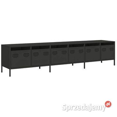 Szafka RTV czarna 202x39x435 stal walcowana na Warszawa
