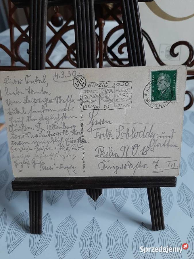 Stara pocztowka z Leipzig 1930 r Stronie Śląskie