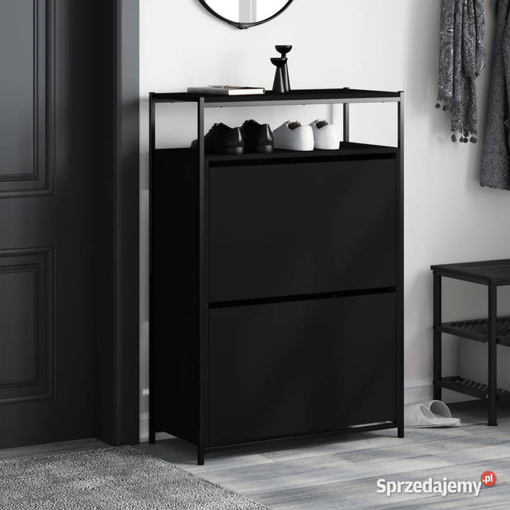 Szafka na buty czarna 75x34x112 materiał mazowieckie sprzedam
