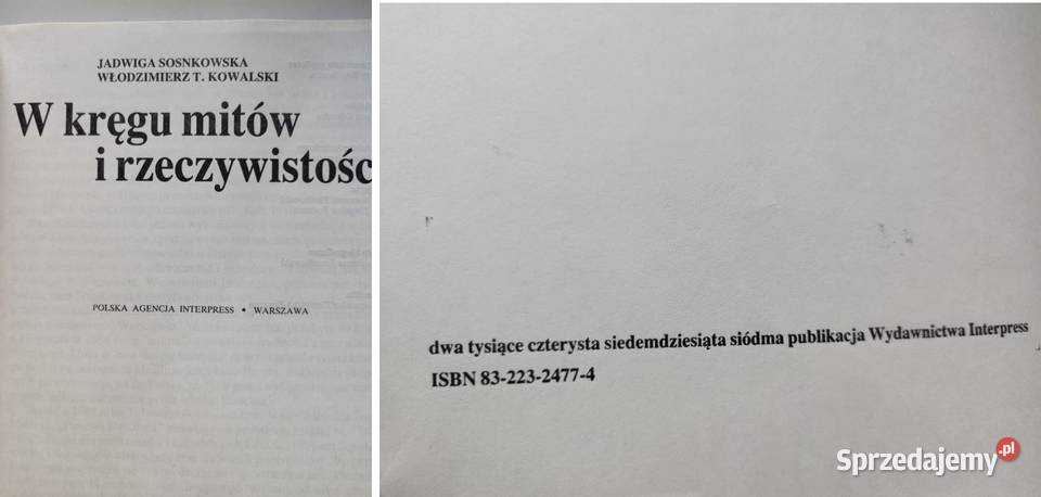 W kręgu mitów i rzeczywistości 1988 adwiga Książki i Podręczniki Kielce