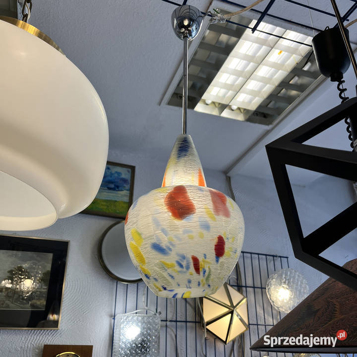 Lampa wisząca proj J Junek Zukov Czechosłowacja Warszawa