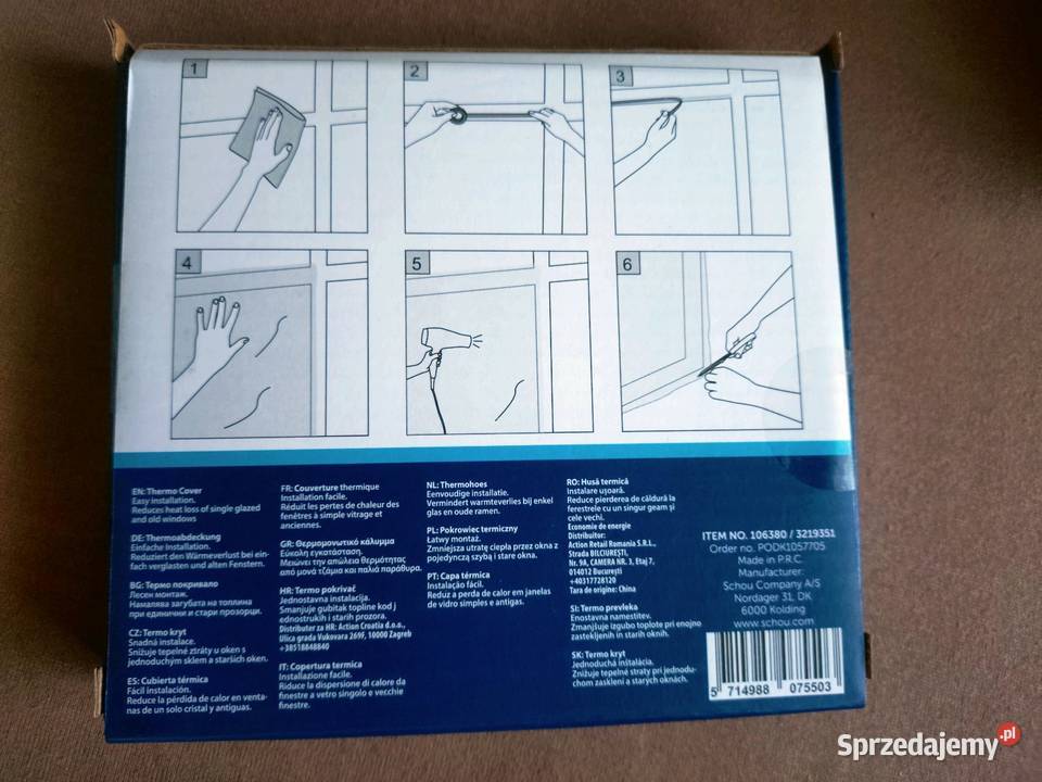 Folia termoizolacyjna na okna dwie sztuki Wystrój okien Chróścina
