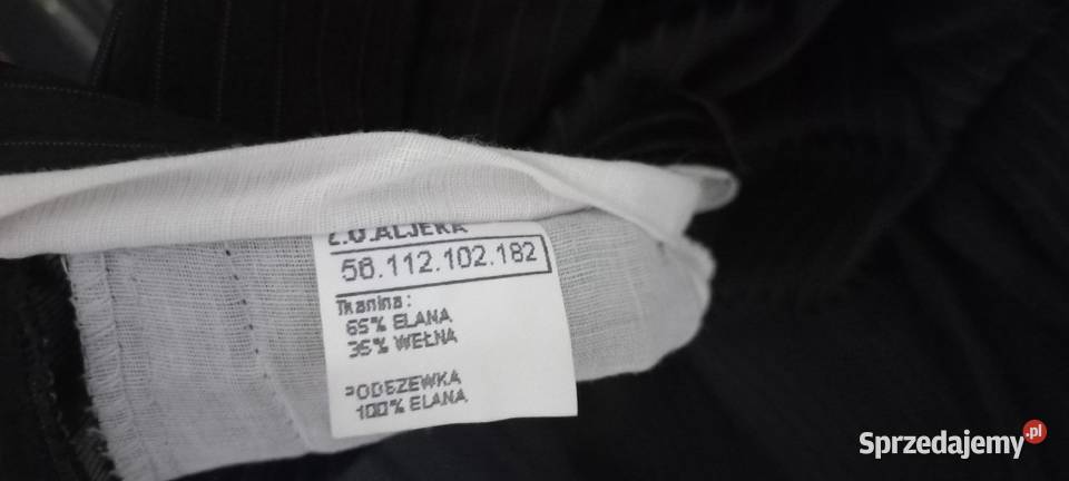 Garnitur męski czarny prążki Moda i Styl Elbląg