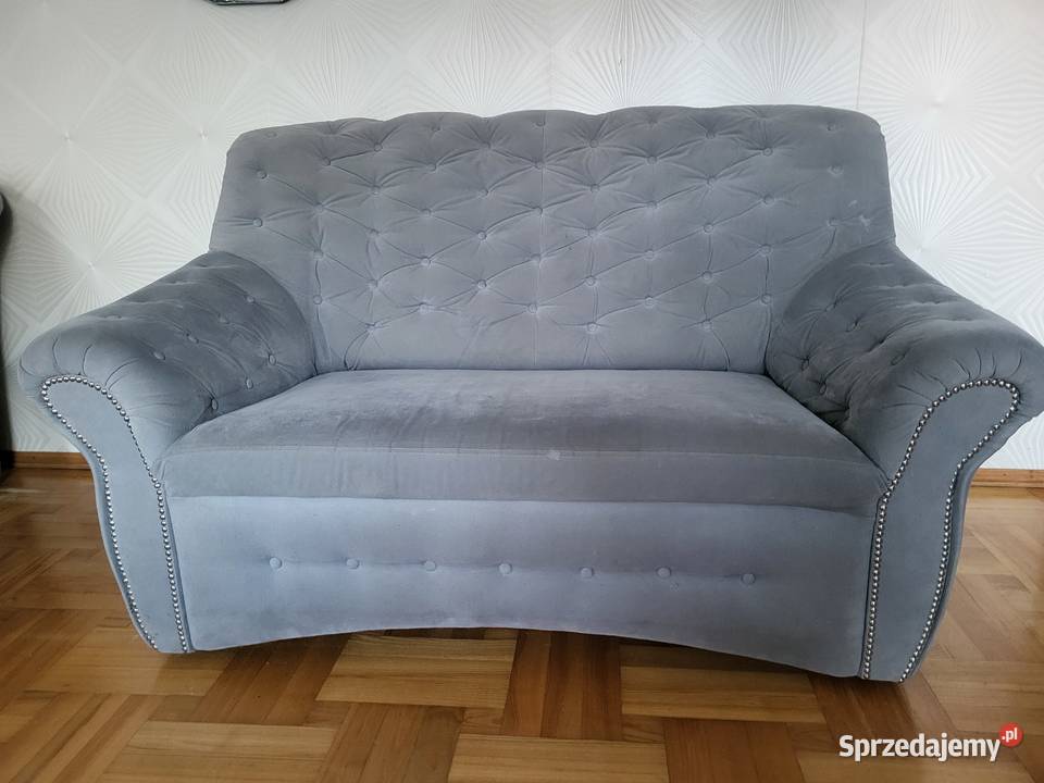 Sofa kanapa dwuosobowe KLER szara tapicerowana 85cm lubelskie