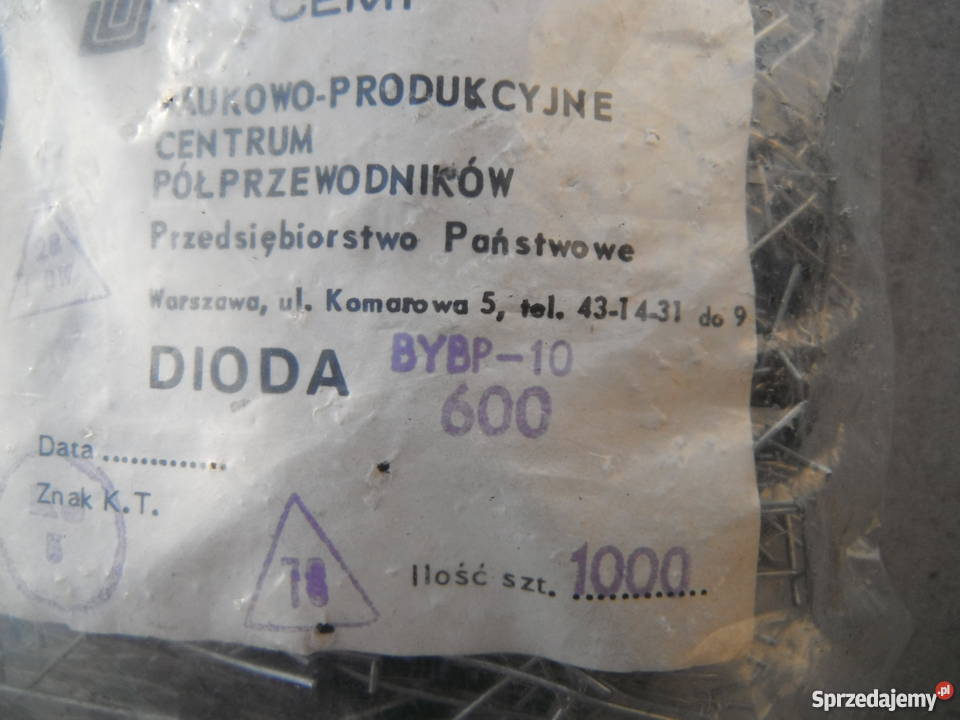Dioda BYBP10 600 Unitra Cemi Nowe bybp10 600 Chlewiska