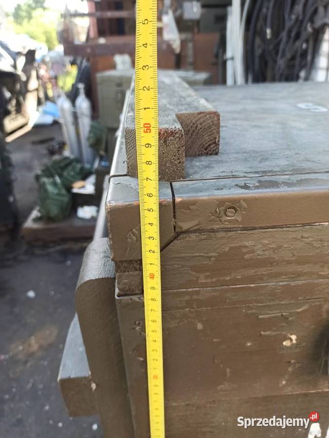 Skrzynia drewniana wojskowa z przegrodami 91 x łódzkie Skierniewice