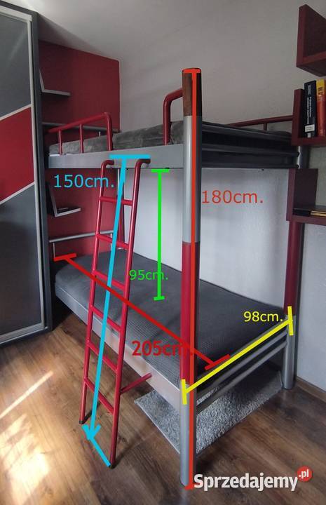 Metalowe piętrowe łóżko robione ręcznie sprzedam