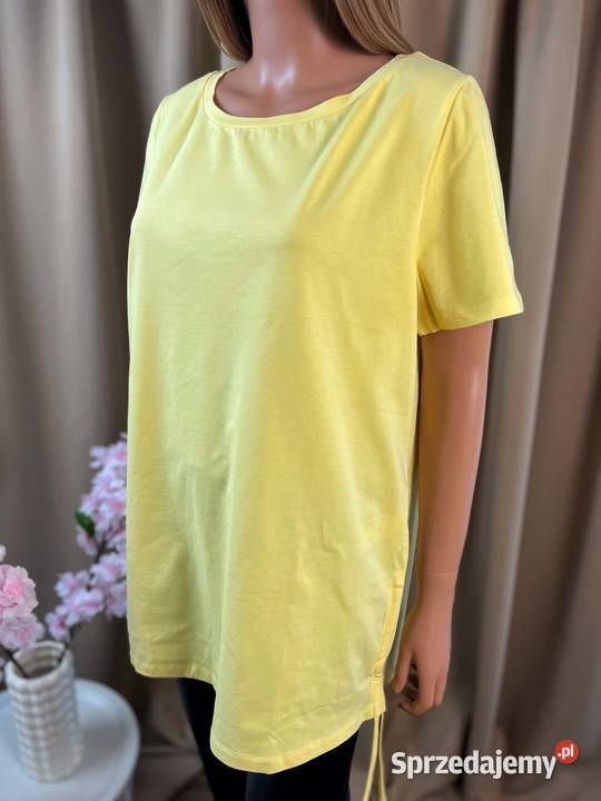 Sheego żółta tunika bawełniana basic casual Augustówka