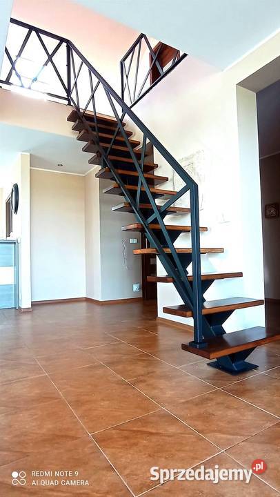 Schody konstrukcja metalowa plus stopnie dąb Częstochowa