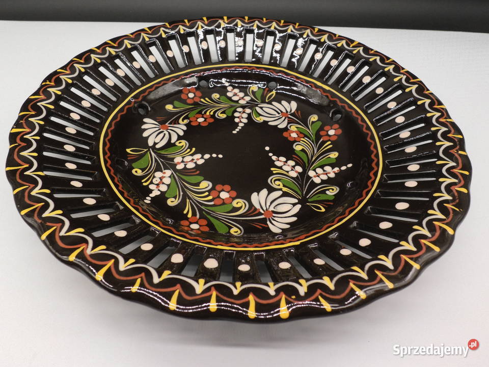 Stara Patera Ceramiczna Ażurowa Węgierski Talerz Raszków