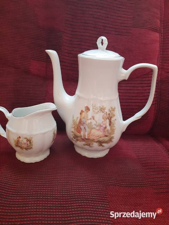 Porcelana obiadowa i kawowa zdobiona scenkami Warszawa